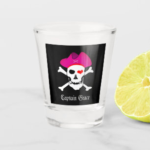 Verre A Shot Capitaine Grace & Pirates Drapeau, Crâne / Boisso