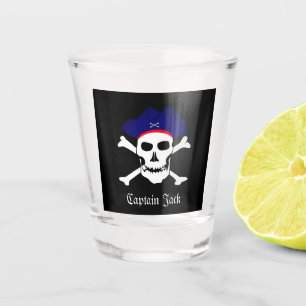 Verre A Shot Capitaine Jack & Pirates Drapeau, Crâne / Boisson