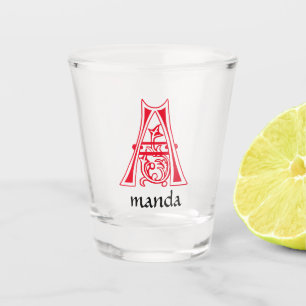 Verre A Shot Capitale décorative botanique médiévale A