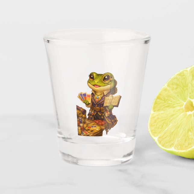 Verre A Shot Caractère de grenouille créatrice de royaume (Devant)