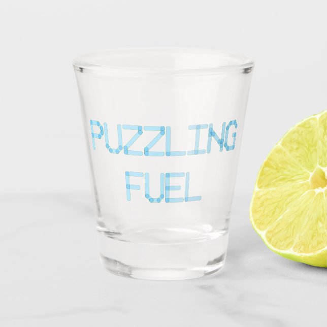 VERRE A SHOT CARBURANT DE PUZZLING (Devant)