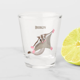Verre A Shot Caricature de planeur de sucre joyeux