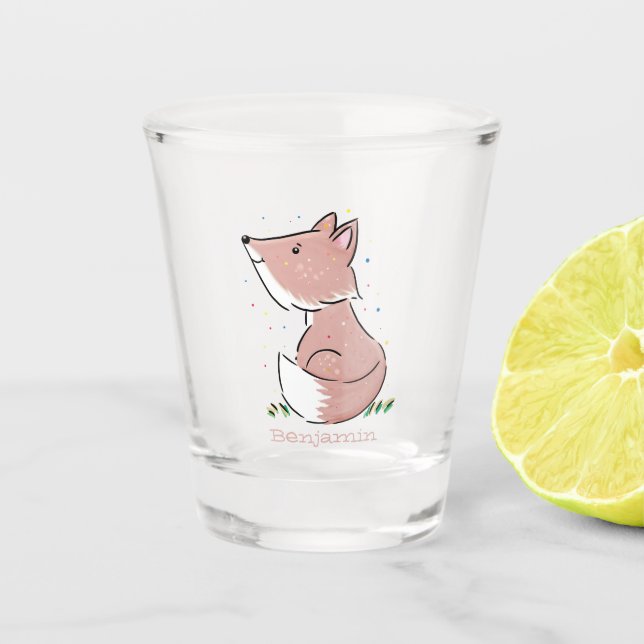 Verre A Shot Caricature pour bébé renard (Devant)