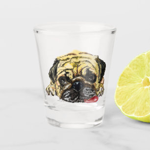Verre A Shot Carlin Chien Shot Glass drôle