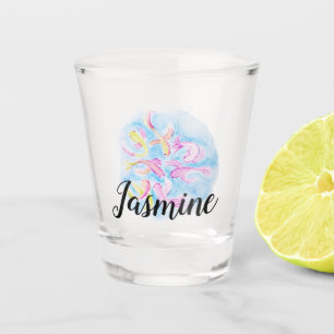 Verre A Shot Carpe Koi Aquarelle Colorée Personnalisée