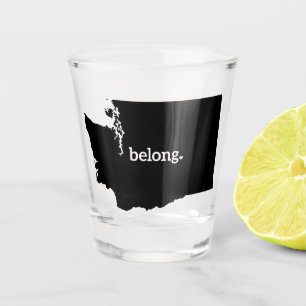 Verre A Shot Carte de l'État de Belong Washington