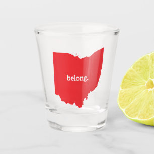 Verre A Shot Carte de l'État de l'Ohio Belong