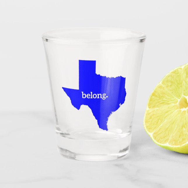 Verre A Shot Carte de l'État du Belong du Texas (Devant)