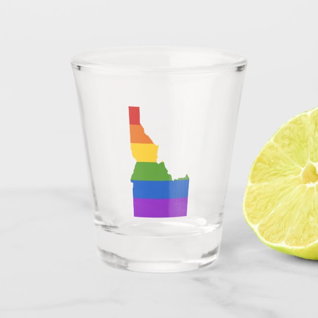 Verre A Shot Carte gay des États-Unis| État de l'Idaho (Devant)