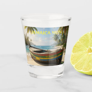 Verre A Shot carte postale de Jamaica mon
