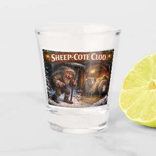 Verre A Shot Carte postale du lutin de Noël islandais Sheep Cot