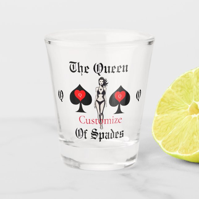 Verre A Shot Carte Tarot Queen of Spades Thunder_Cove (Devant)