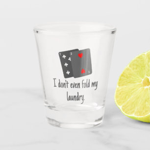Verre A Shot Cartes de poker Humour cadeau de nouveauté