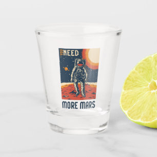 Verre A Shot Carton Mars de l'astronaute spatial moderne