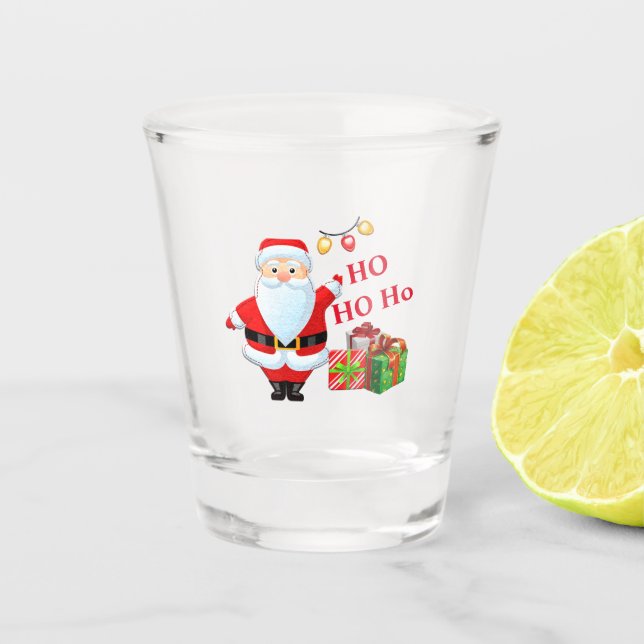 Verre A Shot Carton mignon Père Noël Cause Noël (Devant)