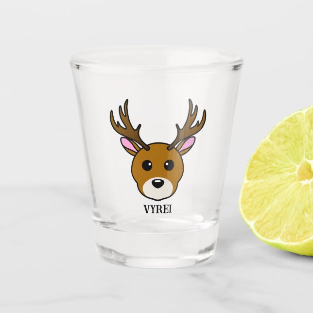 Verre A Shot Cartoon Deer (Devant)