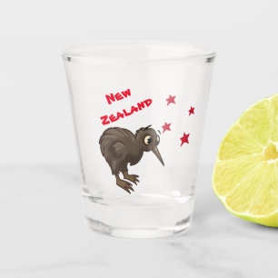 Verre A Shot Cartoon Kiwi Bird