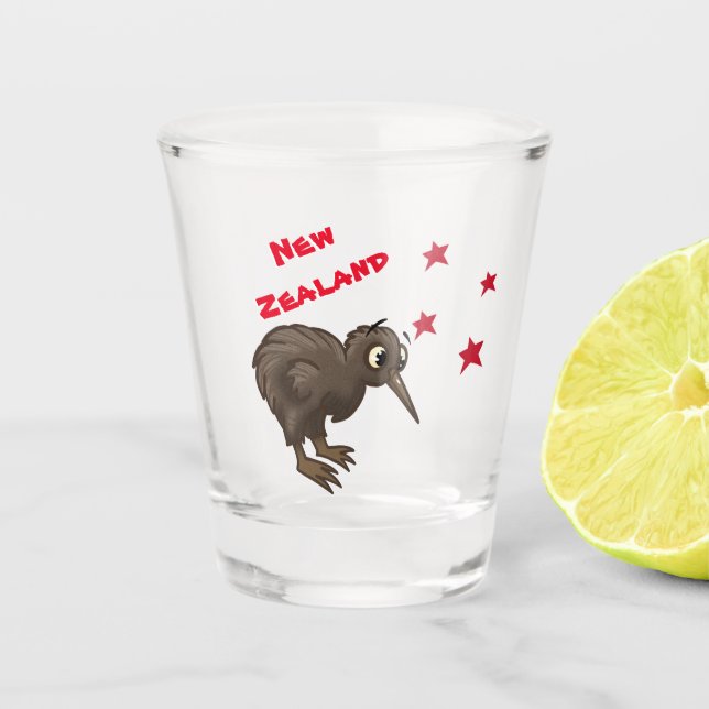Verre A Shot Cartoon Kiwi Bird (Devant)