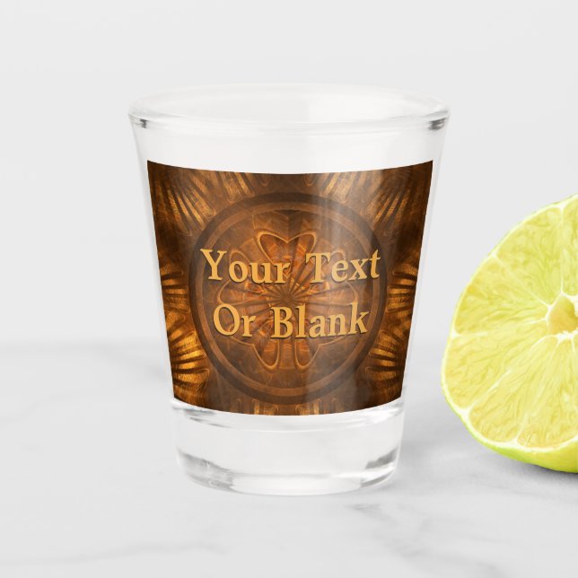 Verre A Shot Carving en bois fractal (Devant)
