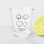 Verre A Shot Casino personnalisé Bachelorette Favoriser le verr<br><div class="desc">Casino Personnalisé Bachelorette Favor Shot Glass. Personnaliser avec informations de fête de bachelorette.</div>