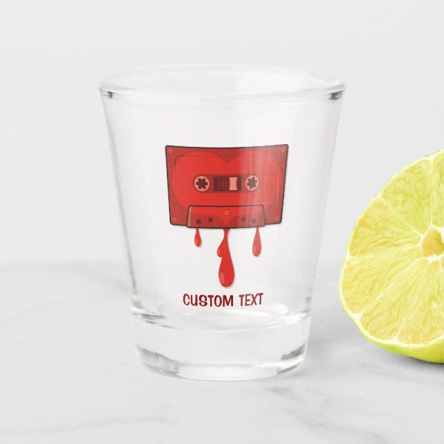 Verre A Shot Cassette du Coeur Rouge (Devant)