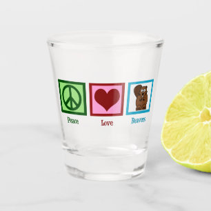 Verre A Shot Castors Peace Love