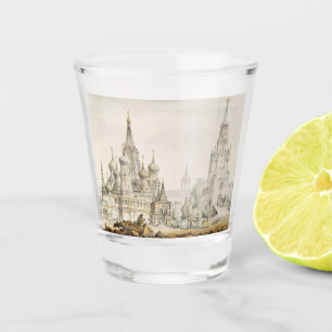 Verre A Shot Cathédrale de Pokrovsky et tour Spasskaya