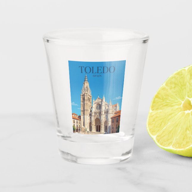 Verre A Shot Cathédrale de Tolède Espagne (Devant)