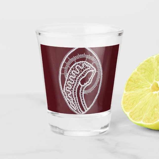 Verre A Shot Catholic Vierge Marie, dentelle  (Devant)