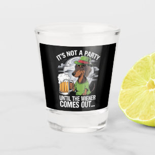 Verre A Shot Ce n'est pas une fête avant Dachshund Irish Beer W