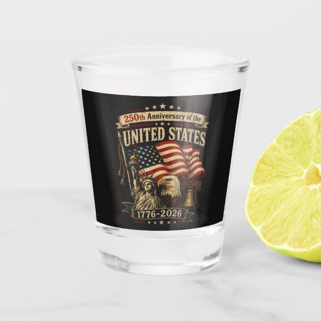 Verre A Shot Célébration du 250e anniversaire des États-Unis (Devant)