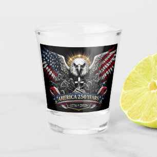 Verre A Shot Célébration du 250e anniversaire patriotique de l'