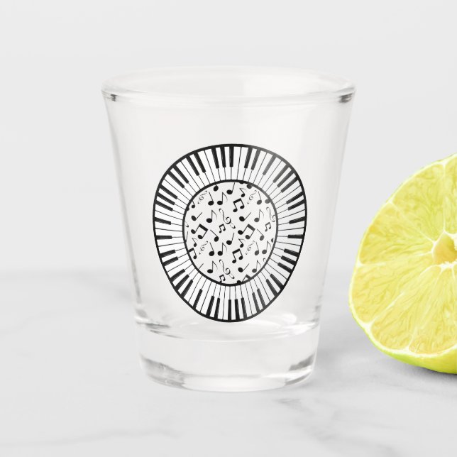 Verre A Shot Cercle de touches de piano Design (Devant)