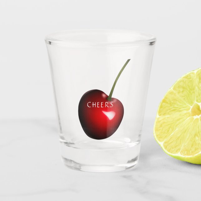Verre A Shot Cerise Douce Rouge - Saveur - Cheveux (Devant)