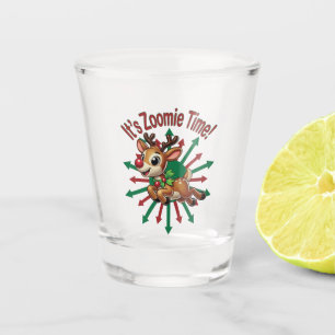 Verre A Shot "C'est l'heure de Zoomie ! Renne de Noël