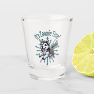 Verre A Shot C'est Zoomie Time Husky