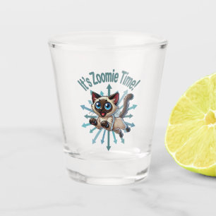 Verre A Shot C'est Zoomie Time Siamese Chat