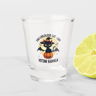 Verre A Shot Cette Femme Sans Enfant Votant Kamala Halloween