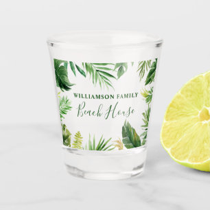 Verre A Shot Chambre de plage tropicale de famille de verdure