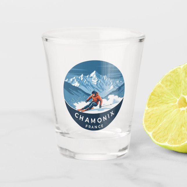 Verre A Shot Chamonix Mont Blanc France Ski (Devant)
