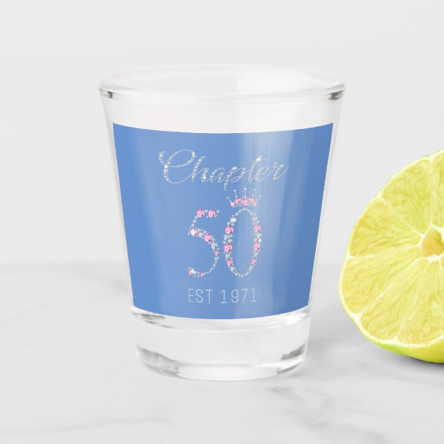 Verre A Shot Chapitre 50 Ans EST 1971 50E Anniversaire Don F (Devant)
