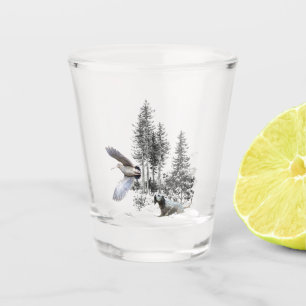 Verre A Shot Chasse à la bécasse