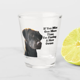 Verre A Shot Chasse au canard Chien d'oiseaux Drôle Citation La