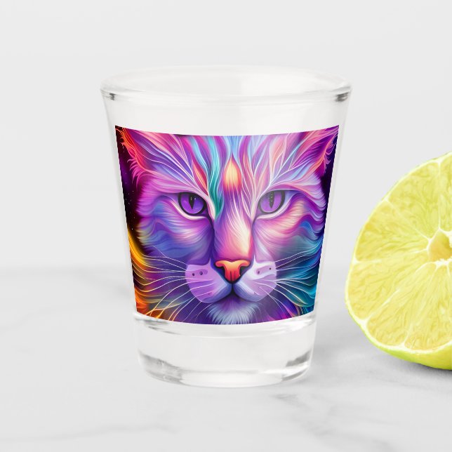 Verre A Shot Chat en néon (Devant)