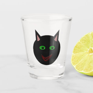 Verre A Shot Chat noir d'Halloween