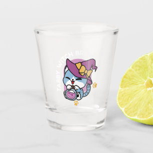 Verre A Shot Chat Tabby Halloween – Chapeau de Sorcière & Art d