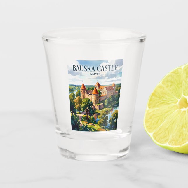 Verre A Shot Château de Bauska Lettonie (Devant)