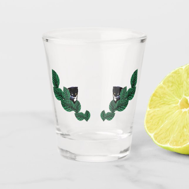 Verre A Shot Chatons avec Feuille (Devant)