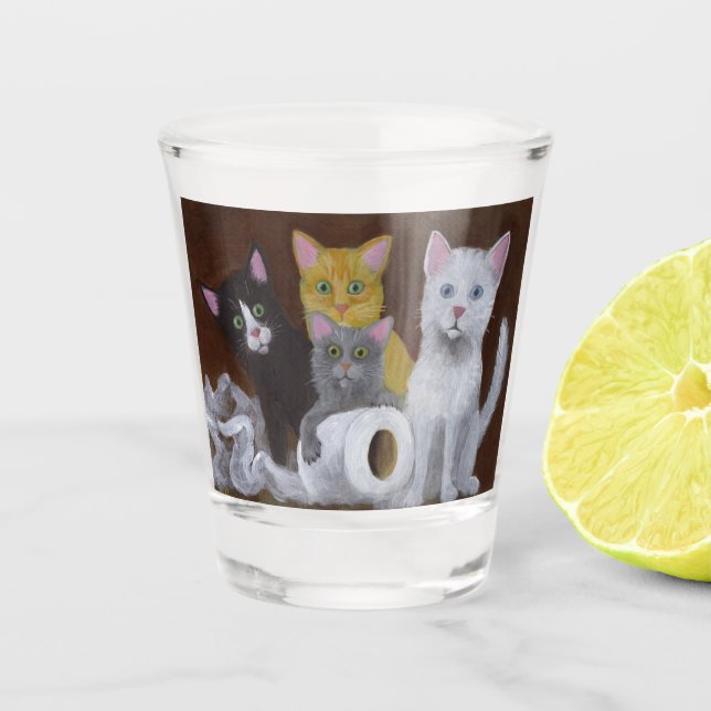 Verre A Shot Chatons joueurs (Devant)