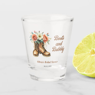 Verre A Shot Chaussures rustiques et douche de nuptiale occiden